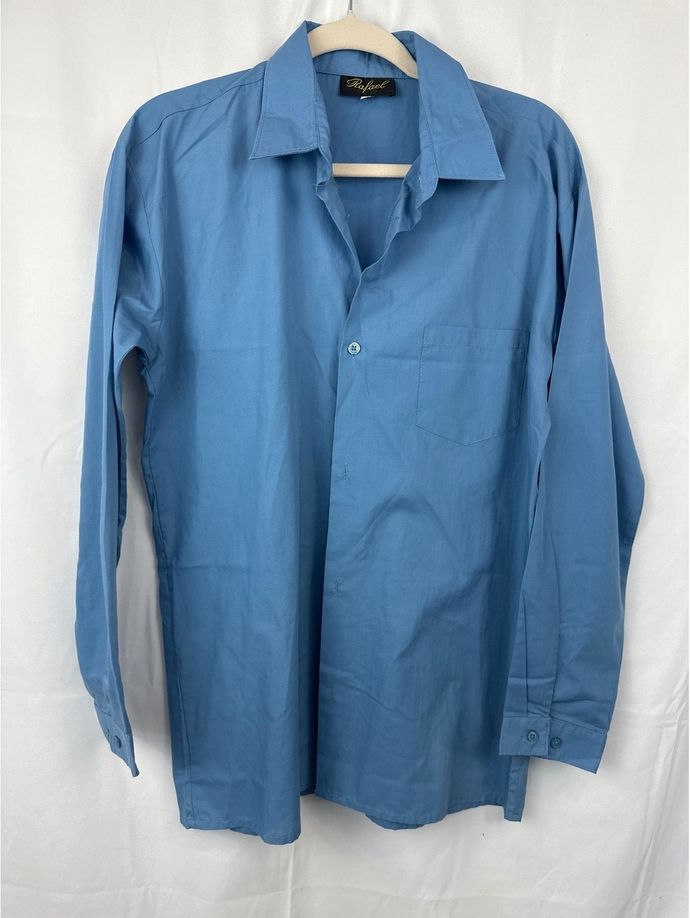 Rafael Men's Long Sleeve Blue Dress Shirt Size 20